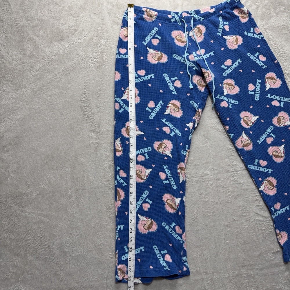 Disney Pajama Lounge Pants Women L Drawstring Snow White Dwarfs Sleepwear Knit - Picture 11 of 11